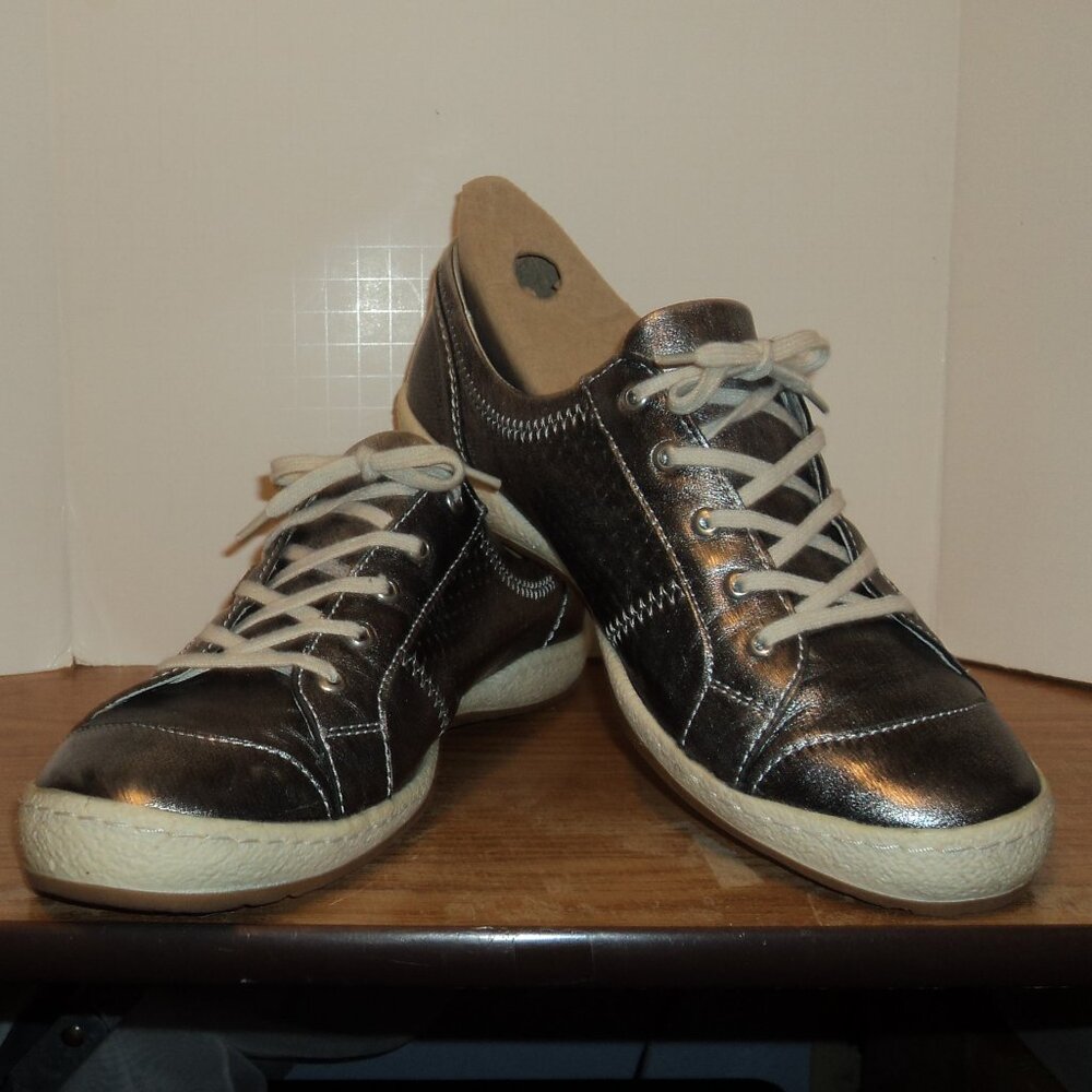 Josel Seibel Women's Size 43 (12M US) Shoes Sneakers Silver White Lace Up